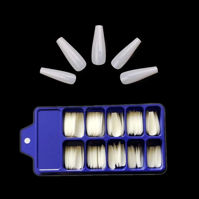Накладные ногти для женщин 100 шт. белый/прозрачный/натуральный гроб инструменты