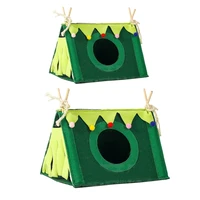 corner hideout green tent house for hamster hedgehogs dwarf rabbits and other small pets cage toy accessories sl