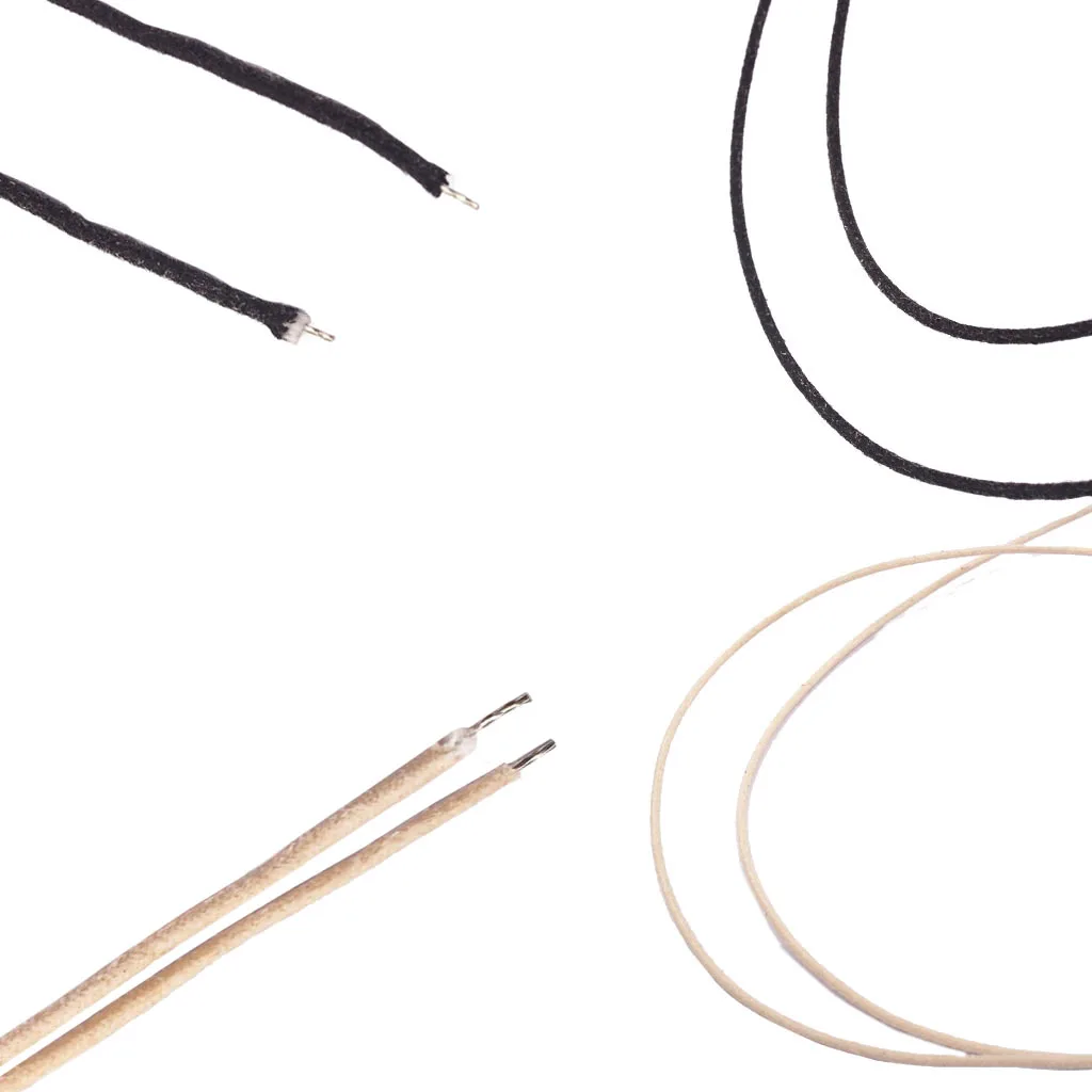 

2 Pieces Vintage Style Single-conductor Braided PushBack Guitar Wire Guitar Replacement Parts Black White