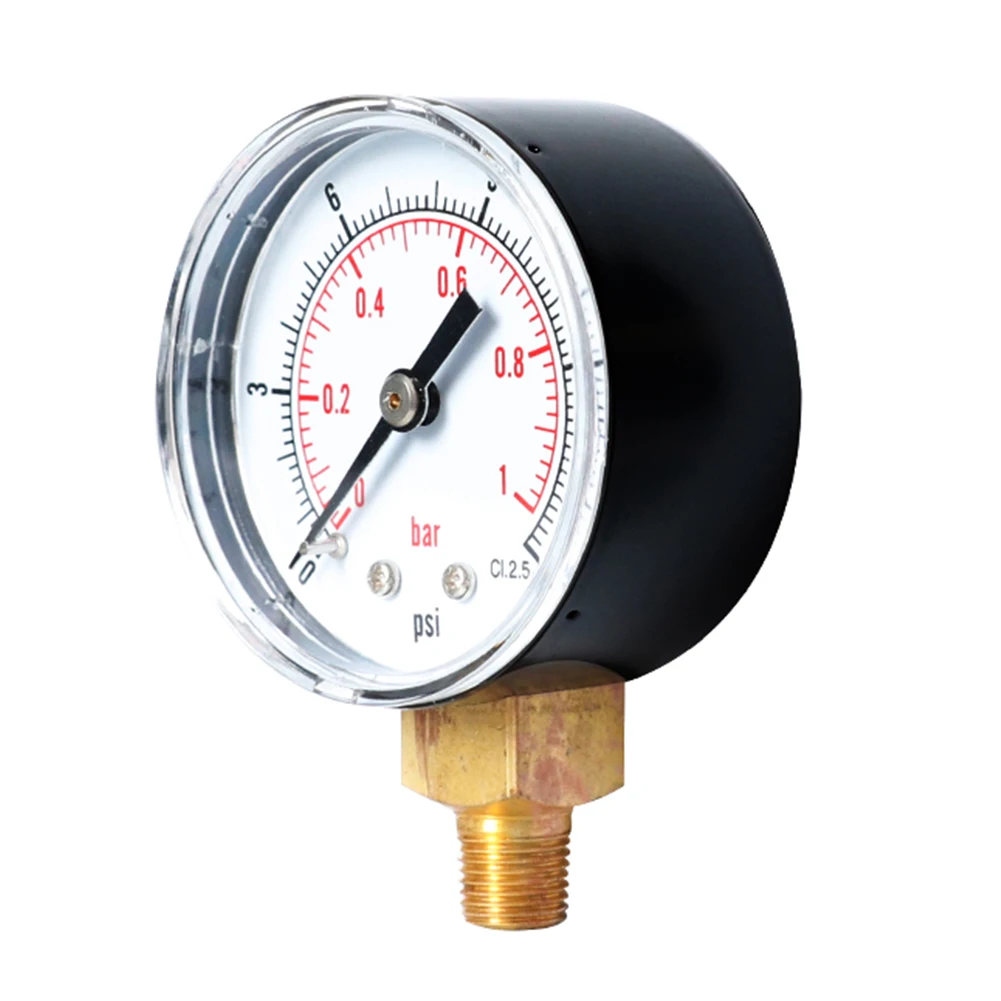 Манометр 1/8 BSP Thread 0-15PSI 0-1 Bar 0-60PSI 0-4 бар манометр двойные весы для контроля давления