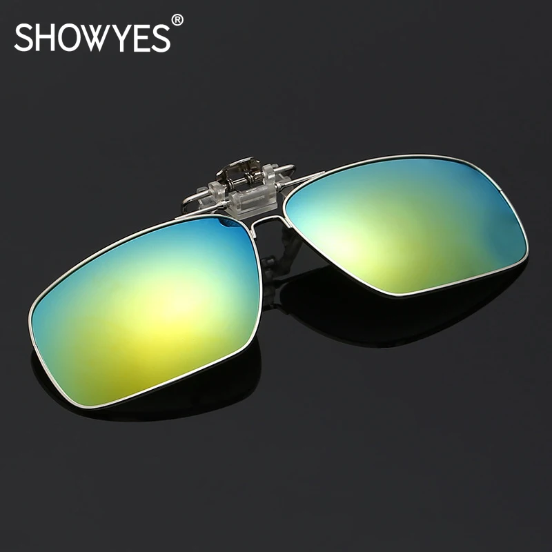 Портативные солнцезащитные очки с клипсой для мужчин защелкивающиеся линзы