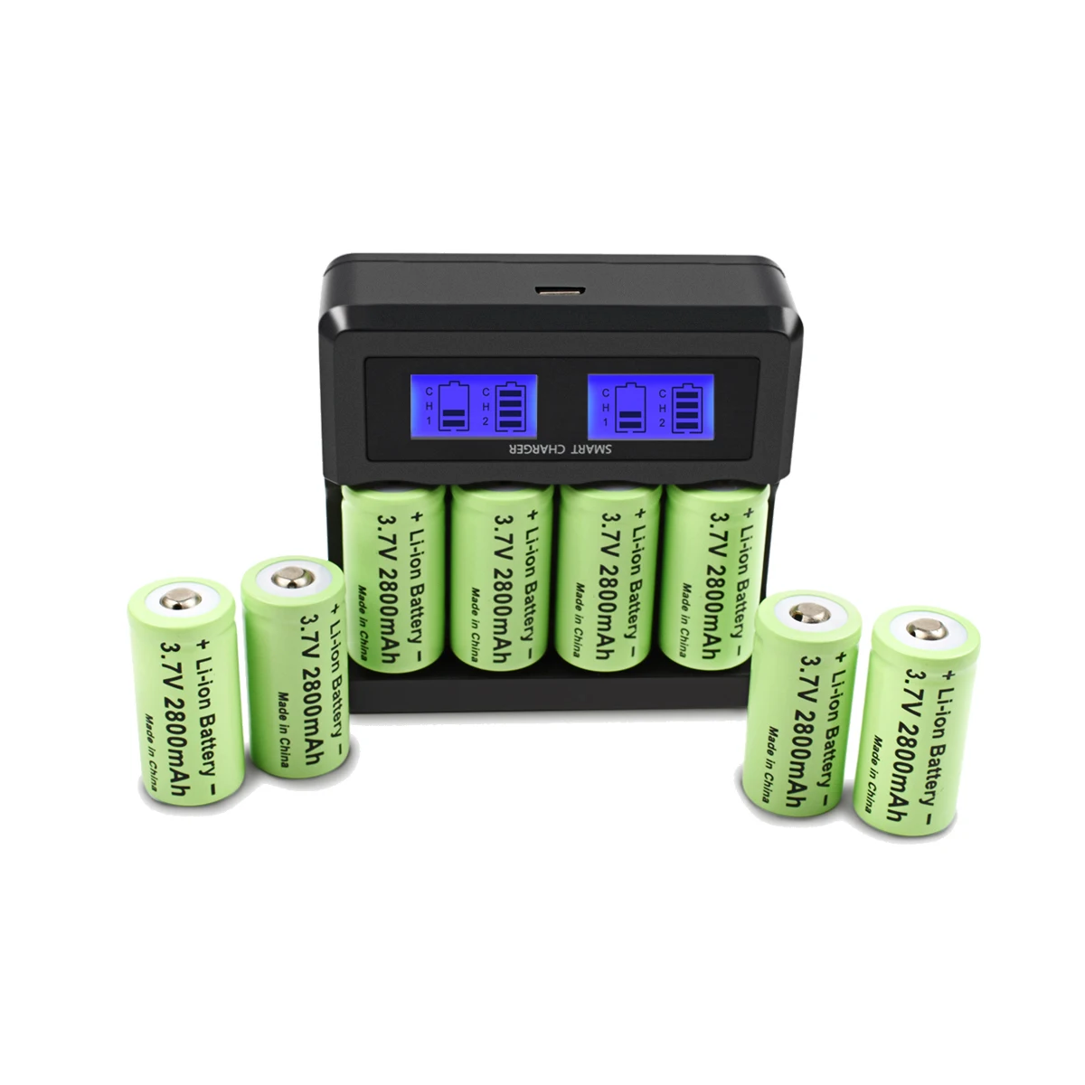 Powtree CR123A RCR 123 ICR 16340 Battery 2800mAh 3.7V Li-ion Rechargeable Battery For Arlo Security Camera L70