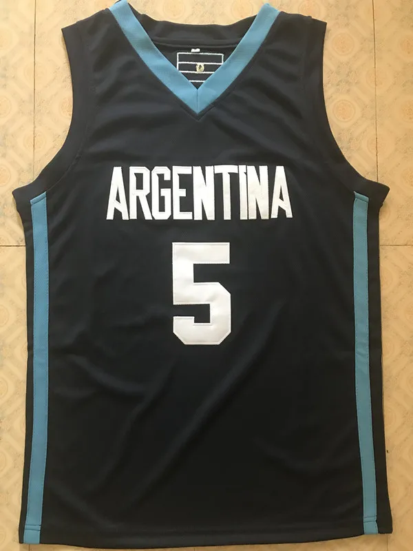 Новинка 2020 баскетбольная Футболка команды Ginobili 5 Manu Аргентина темно синий цвет
