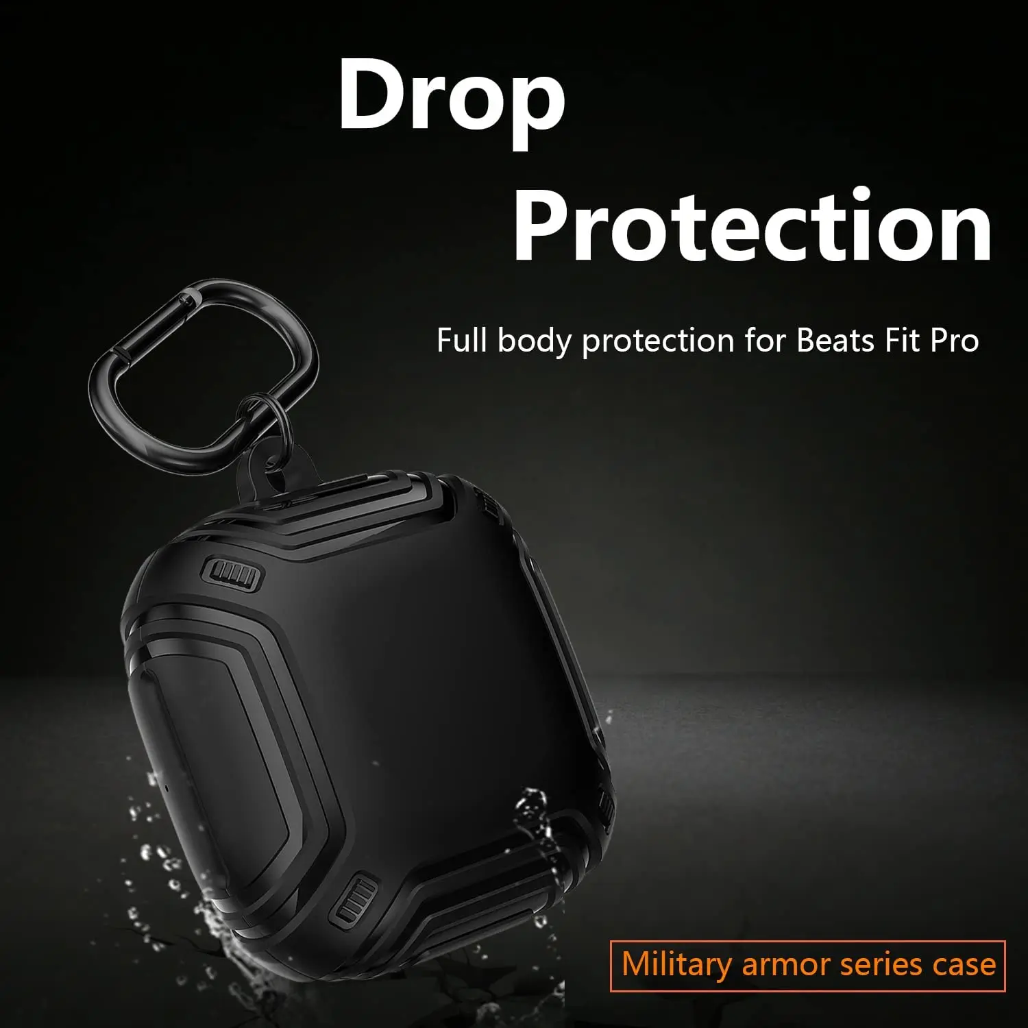 For Beats Fit Pro Case Armor Series Full Body Military Hard Shell Protective with Keychain Luxury Cases |