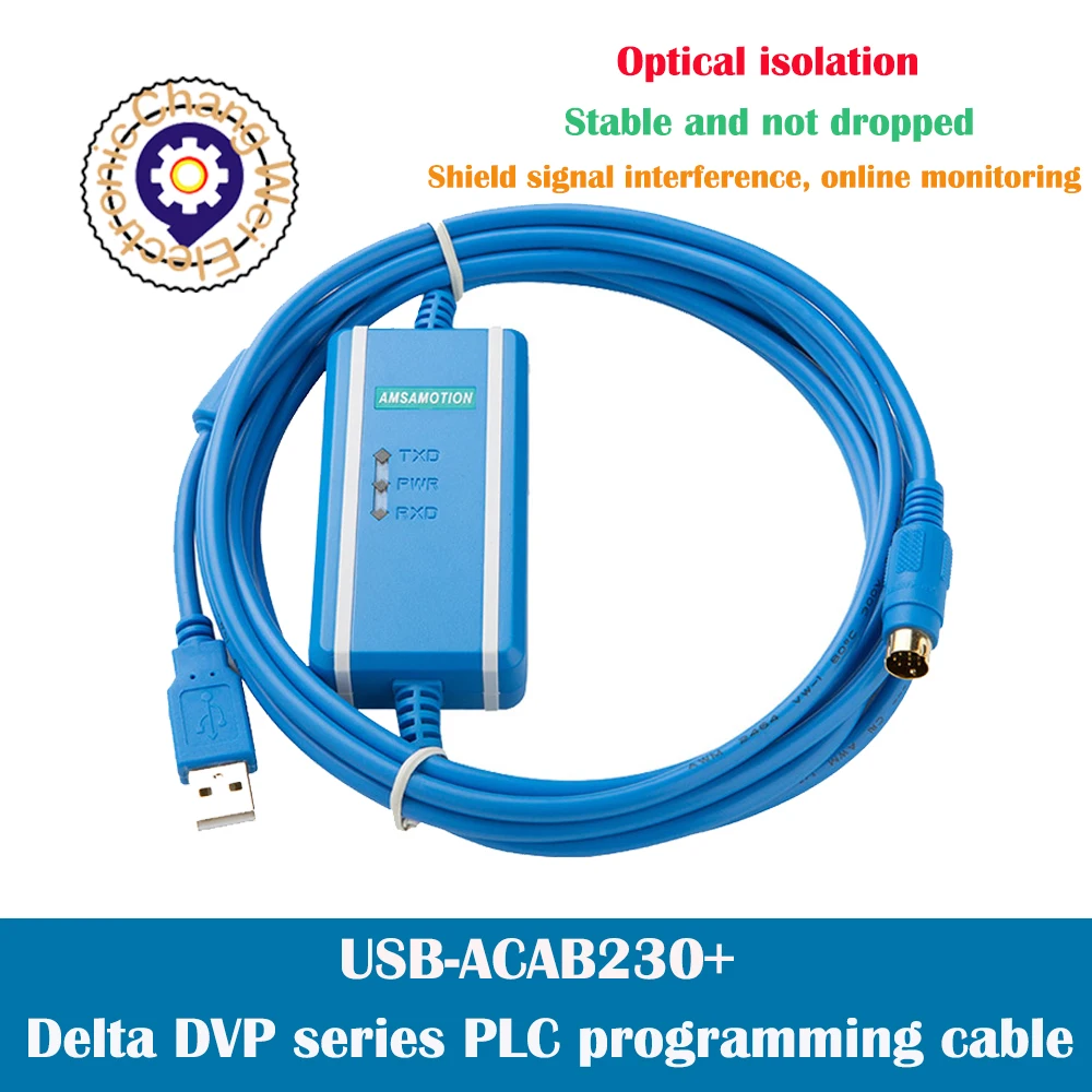 USB-ACAB230 + для Delta PLC программируемый кабель USB к RS232 адаптер USB-DVP ES EX EH EC SE SV SS серии
