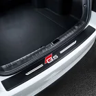 Защитная Наклейка для багажника автомобиля, ткань из углеродного волокна, автомобильные аксессуары для Audi Q5 Q5L Sportback 2021, наклейка для предотвращения столкновений в багажнике