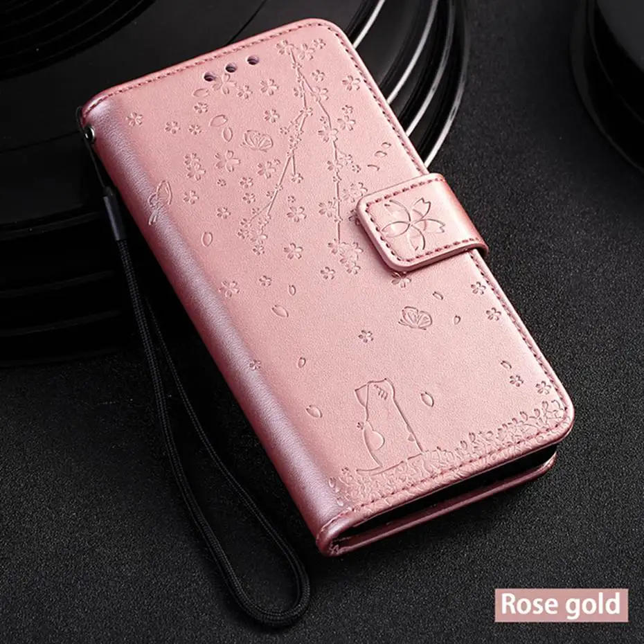RoseGold Брендированный флип-чехол из кожи для samsung Galaxy S10 e S8 S9 плюс A10 A20 A30 A40 A50 S A80 A70 M10 20 A6 A7 A8 бумажник чехол Capa - Цвет: RoseGold