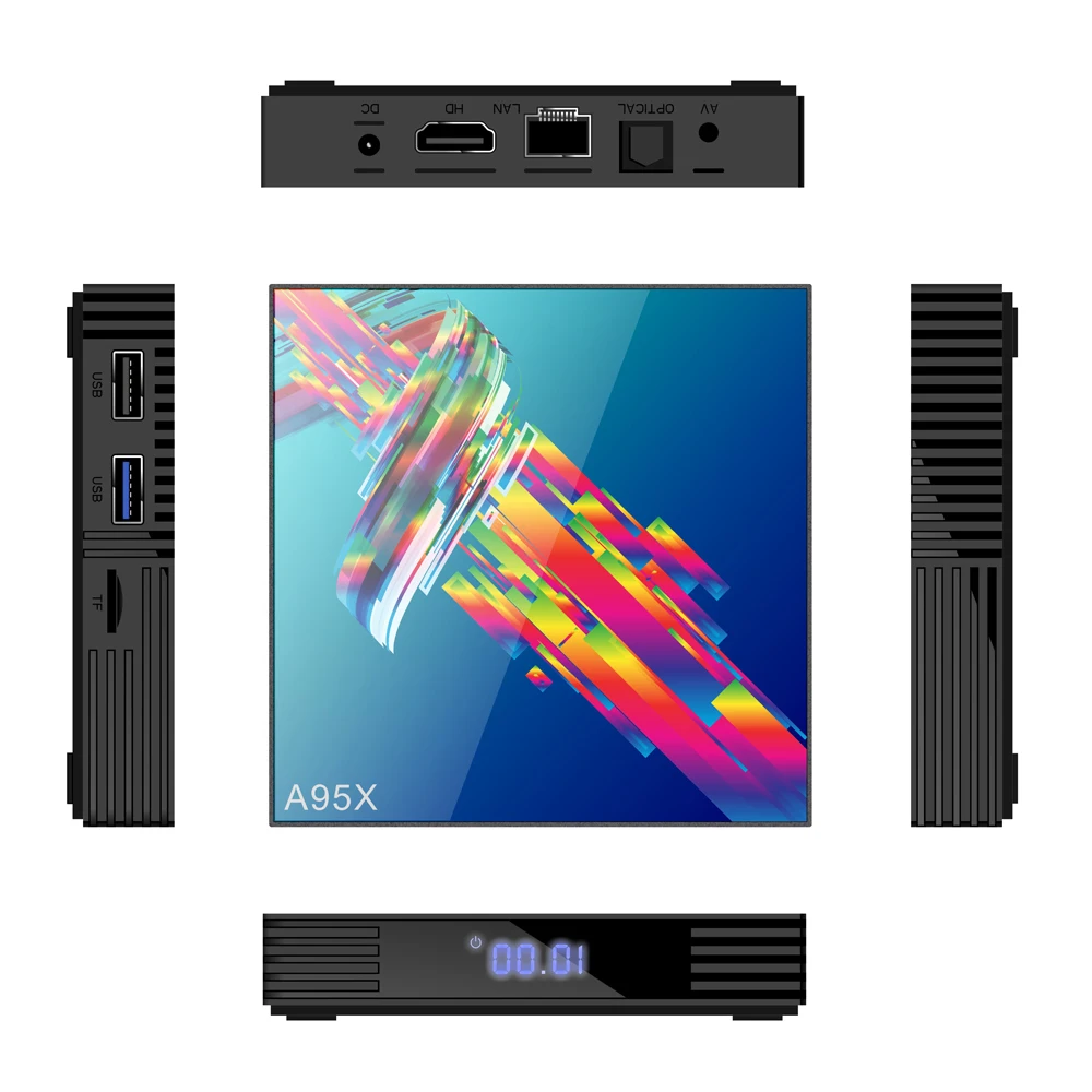 Docooler A95X R3 Смарт ТВ приставка Android 9 0 RK3318 Четырехъядерный 4 ГБ 32 4K 2 4G 5G WiFi BT4.2 HD