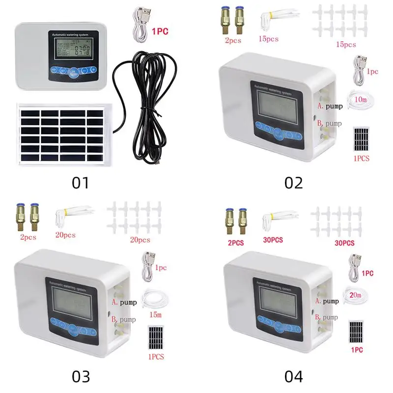 Двойной насос на солнечной батарее с умным таймером устройство для полива