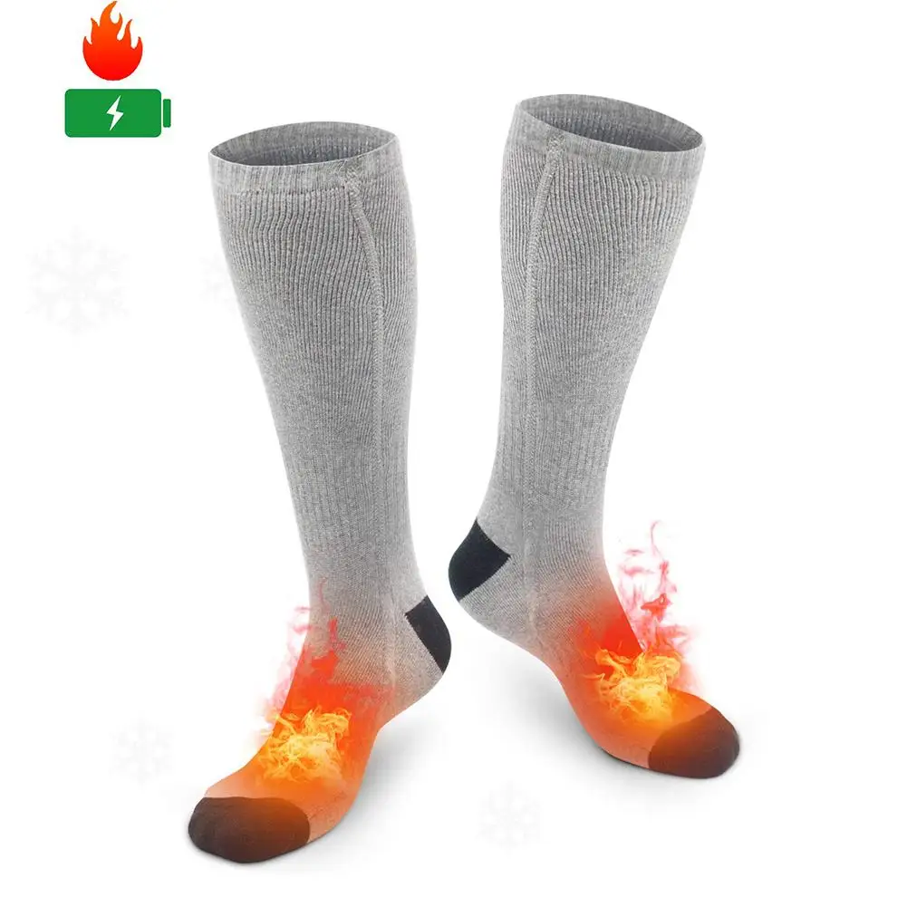 

Winter Unisex Heated Socks With Electric Rechargeable Battery Kit For Chronically Cold Feet Thermal Warm Knitting generous