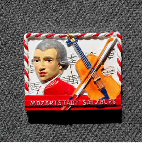 Магнитный сувенир на холодильник 3d из смолы США Египет Германия Бремен Моцарт