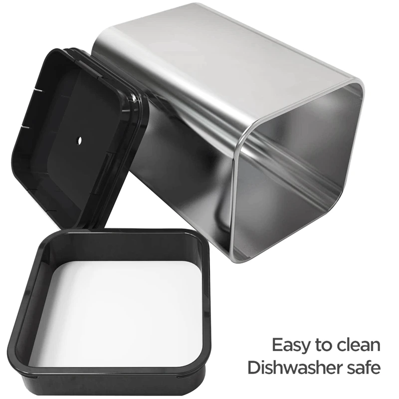 

Stainless Steel Kitchen Utensil Holder, Kitchen Cutlery Storage, Utensil Organizer, Modern Rectangular Design,17X11cm