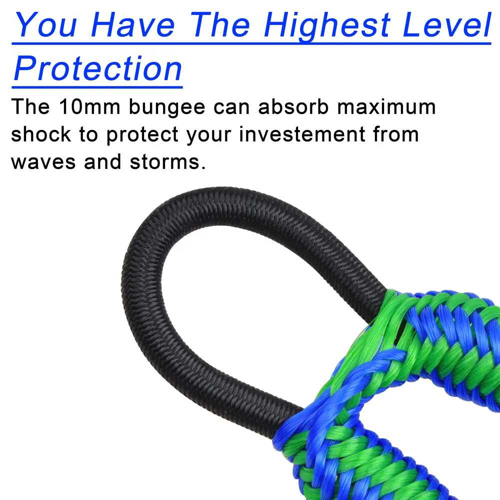 2 шт./компл. швартовая веревка с верхом растягивающийся шнур док канаты 4000LB для