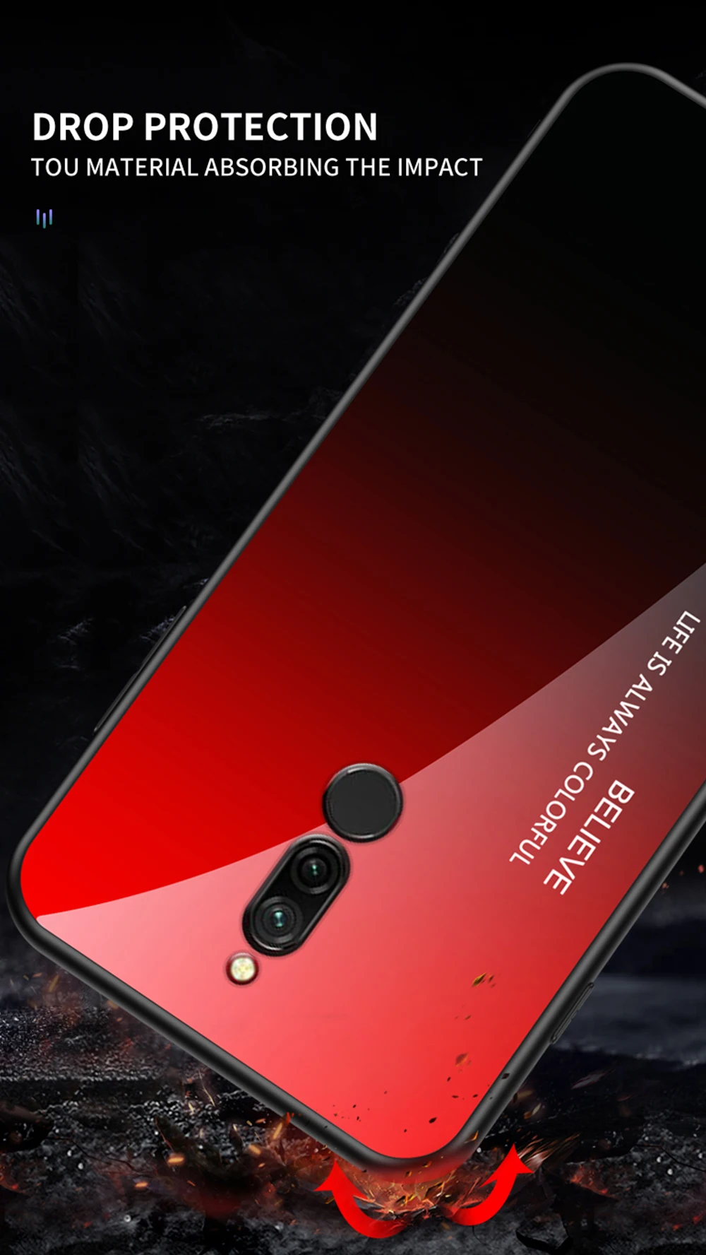 Для Xiao mi Red mi Note 5 6 Pro 6A 7 Чехол из закаленного стекла с градиентом для Xiaomi mi 8 A2 Lite A1 9 mi 8 mi 6 mi 9 Pocophone F1 чехол