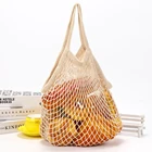 1 шт., многоразовая сетчатая Хлопковая Сумка-тоут для покупки фруктов