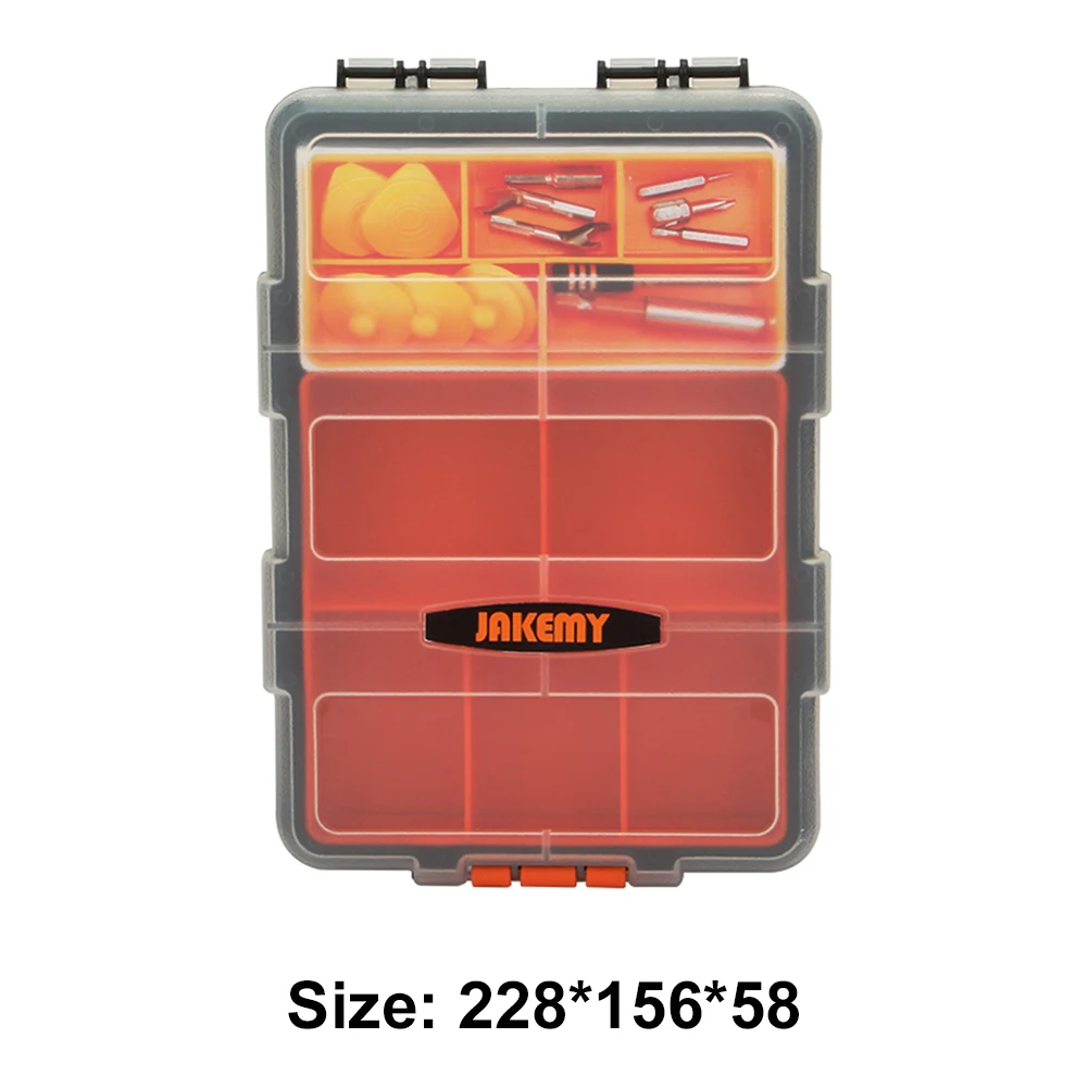 

Compartment Plastic Storage Box Holder Case Container Strong Toughness Jewelry Earring Bead Screw Metal Portable Supply