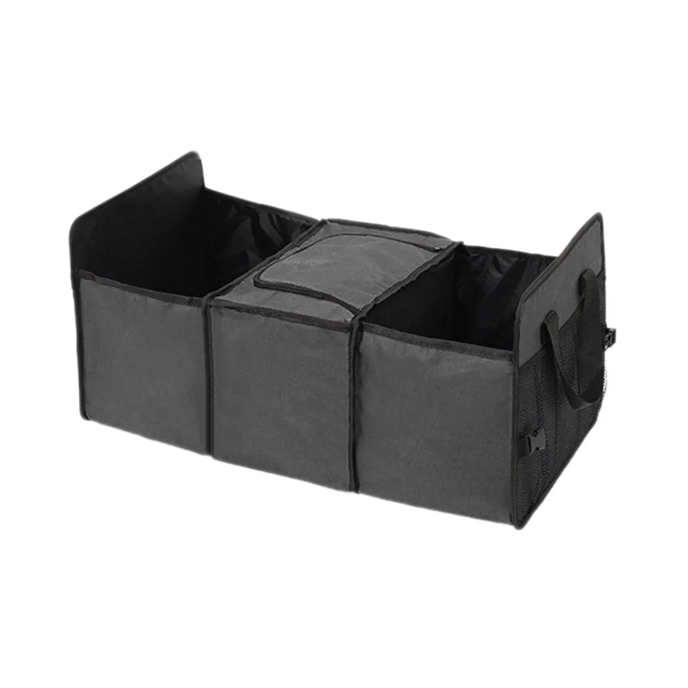 

Car Storage Organizer Folding Storage for Toys and Food Cargo Container Bags Storage Box Car Trailer Black