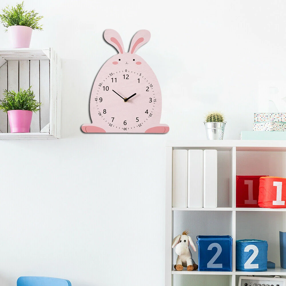 

Trend Lab Bamboo Wall Clock in Wall Children's Room Kindergarten Creative Animal Owl Wall Clock Cute Cartoon Decorative Clock