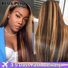 Парики из натуральных волос на кружеве, прямые бразильские парики P427, парик из натуральных волос с эффектом омбре для женщин, 150 густоты, парик с кружевом спереди