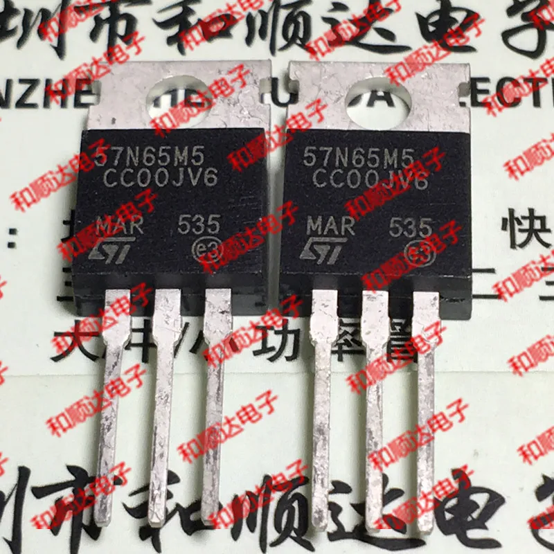

10pcs/lot 57N65M5 STP57N65M5 New stock TO-220 710V 42A