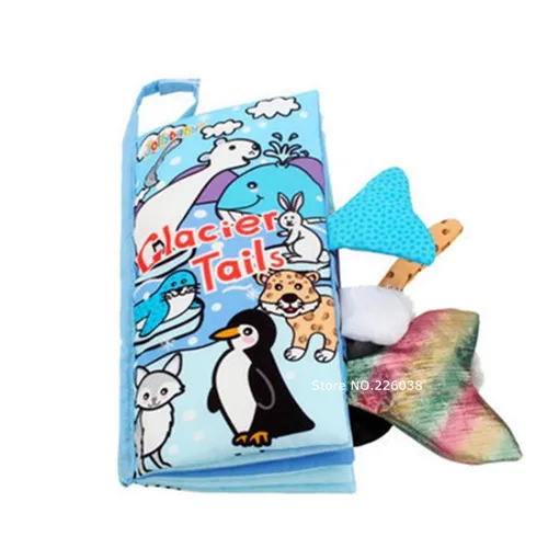 SZ04 NEW Glacier Детские игрушки, детские книги для раннего развития, тканевые книги для детей, Обучающие Развивающие книги, хвосты животных, динозавры SZ04 - Цвет: SZ04 NEW Glacier