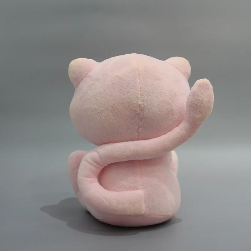

new 20cm plush Small eyes Mewtwo With a smile stuffed soft cute pink doll good quality christmas gift for kid