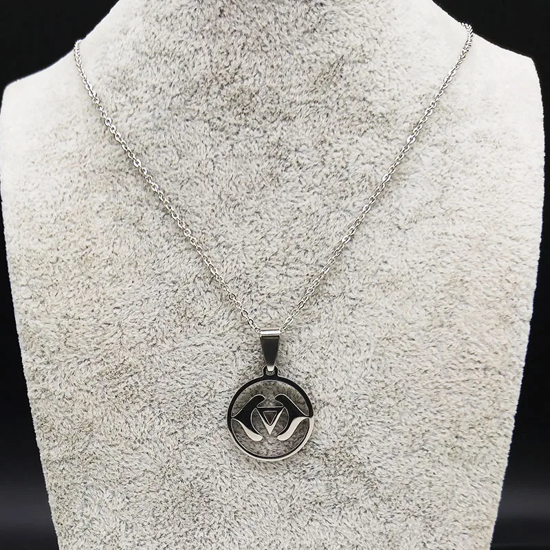 2021 индийский символ цветок жизни Йога серебряный цвет нержавеющая сталь