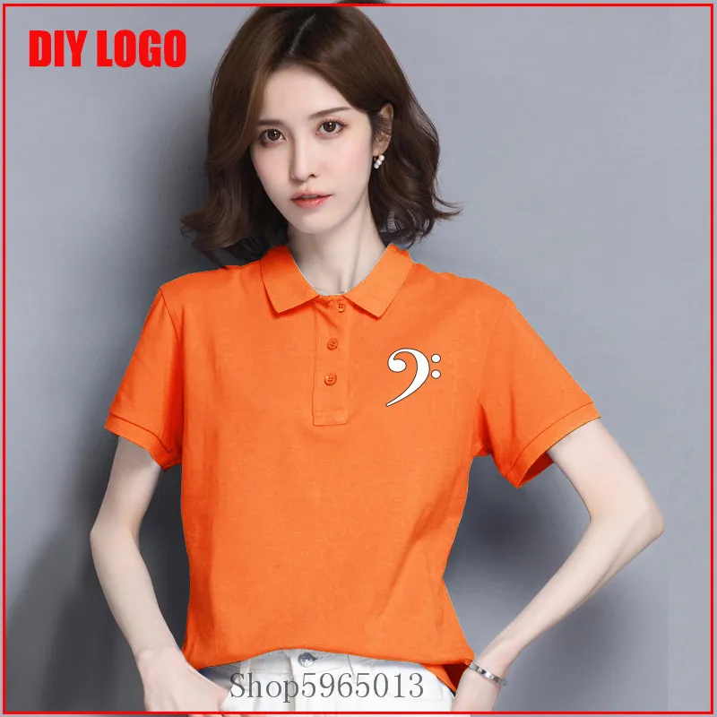 Женская футболка поло Bass Clef модная мягкая хлопковая Футболка с короткими