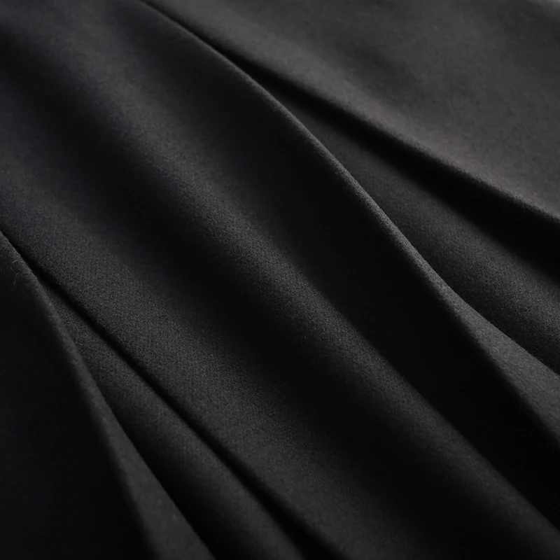 

SHINYMORA New Fashion Slim Autumn Winter A Line Skirts Women High Waist Black Pleated M-4XL Plus Size Mid-Long Skirt Female