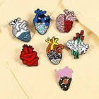 7 стилей, художественные эмалевые булавки, анатомическая брошь в форме сердца, неврология, врач и медсестра, значки на лацкан, булавки, подарки для друга