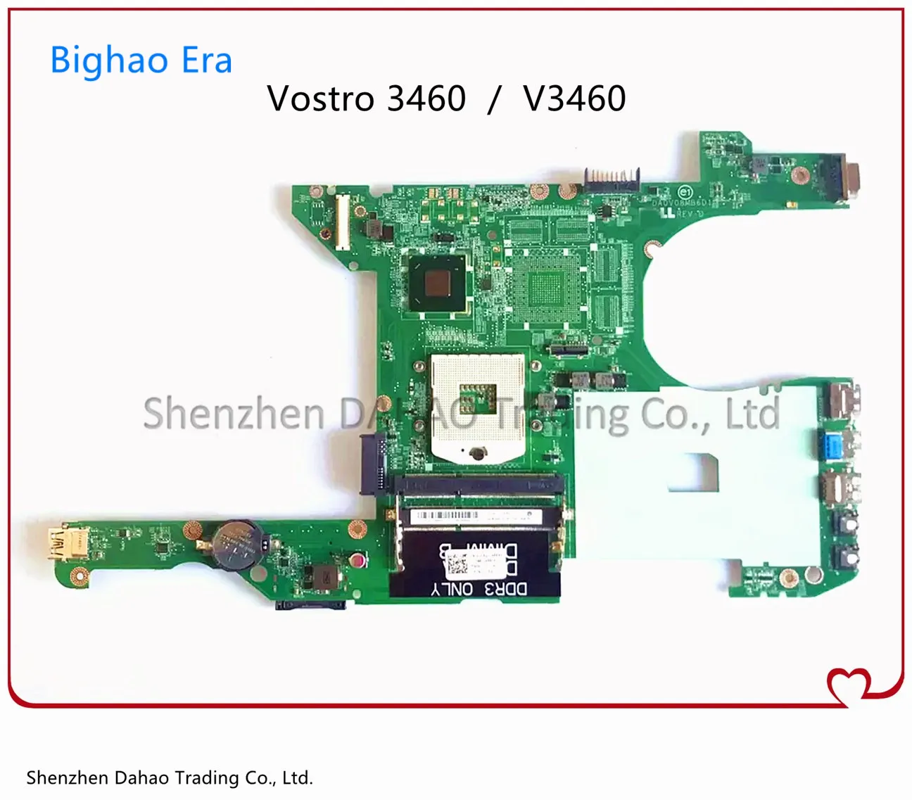 

For DELL Vostro 3460 V3460 Laptop Motherboard DA0V08MB6D1 DA0V08MB6D4 Mainboard With HM76 Chip 100% Working CN-0JK5GY 0JK5GY