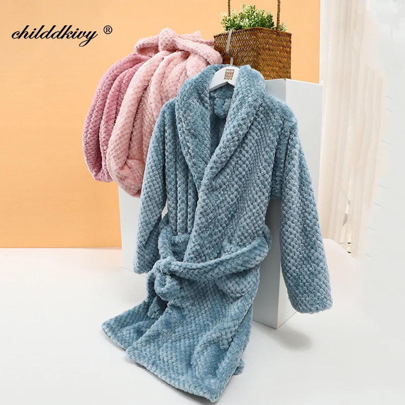 От 4 до 18 лет осенне-зимний банный халат детская одежда для сна 2020 детский теплая