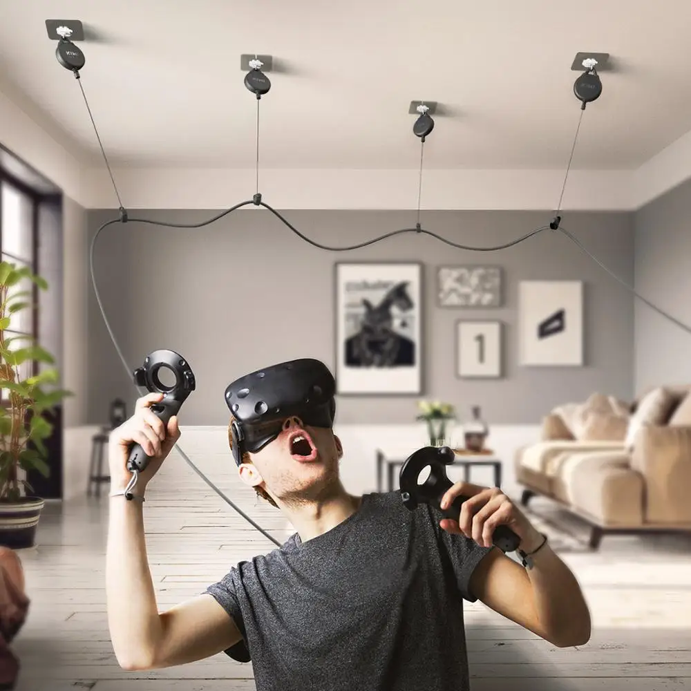 Бесшумная система шкивов виртуальной реальности KIWI design Для HTC Vive/Vive Pro/Oculus riфт/Sony