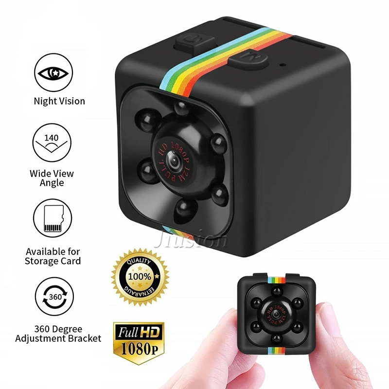 SQ11 мини камера HD 1080 P/480 P датчик ночного видения Видеокамера DVR микро камера Спорт DV видео маленькая камера нательная камера SQ Kamera
