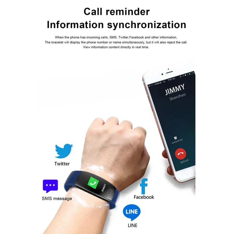 Многофункциональный фитнес браслет IP68 водонепроницаемый смарт Браслет