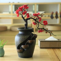 artificial plant vase creative craft garden indoor resin waterfall fountain desktop landscape decoration
