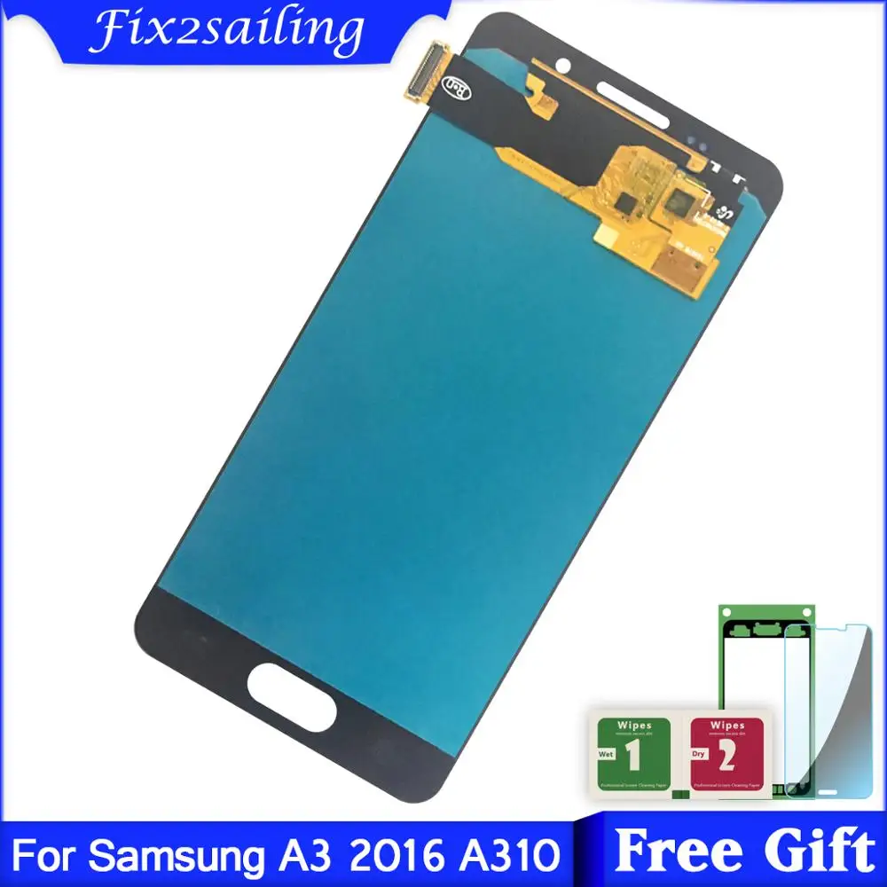 Супер AMOLED протестированный экран дисплея для SAMSUNG Galaxy A3 2016 A310 A310F A310H A310M A310Y ЖК