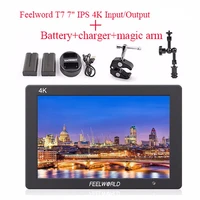 feelworld t7 4k inputoutput on camera monitor full hd 7ips screen display monitorbatterychargermagic arm for camera