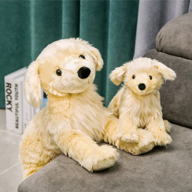 Simulation long-haired dog doll plush doll golden retriever dog doll pet dog toy child comfort doll