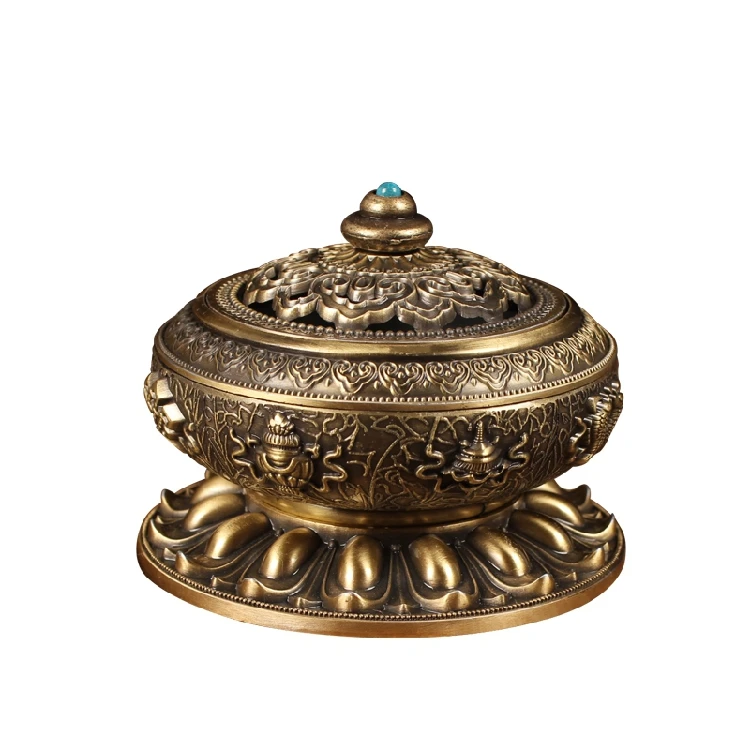 8 сокровище благоприятное благовония база гостиная горелка медь буддизм