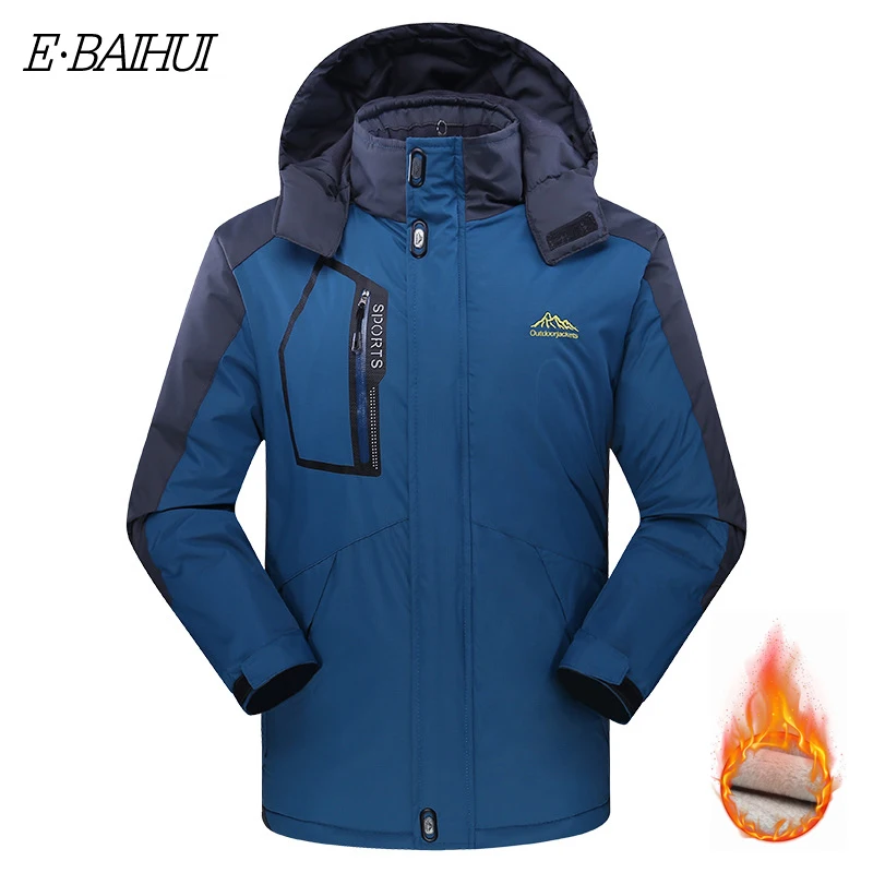

E-BAIHUI New Winter Jacket Men Thick Fleece Waterproof Outwear Military Jackets Men's Windbreaker Army Parka Raincoat Coats G027