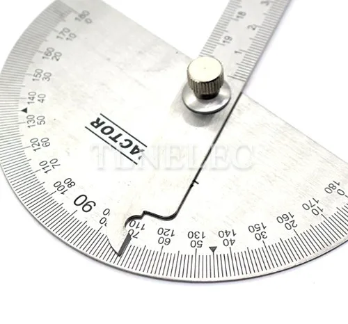 

1pcs 0-180 Simple Protractor 180 Degree Steel Angle Rule Angle Measuring Steel Rule Universal Angle Rule 150mm for Molds