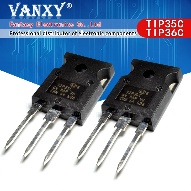 10 шт. TIP35 TIP36 247 (5psc TIP35C + 5 TIP36C ) TO247|Интегральные схемы| |
