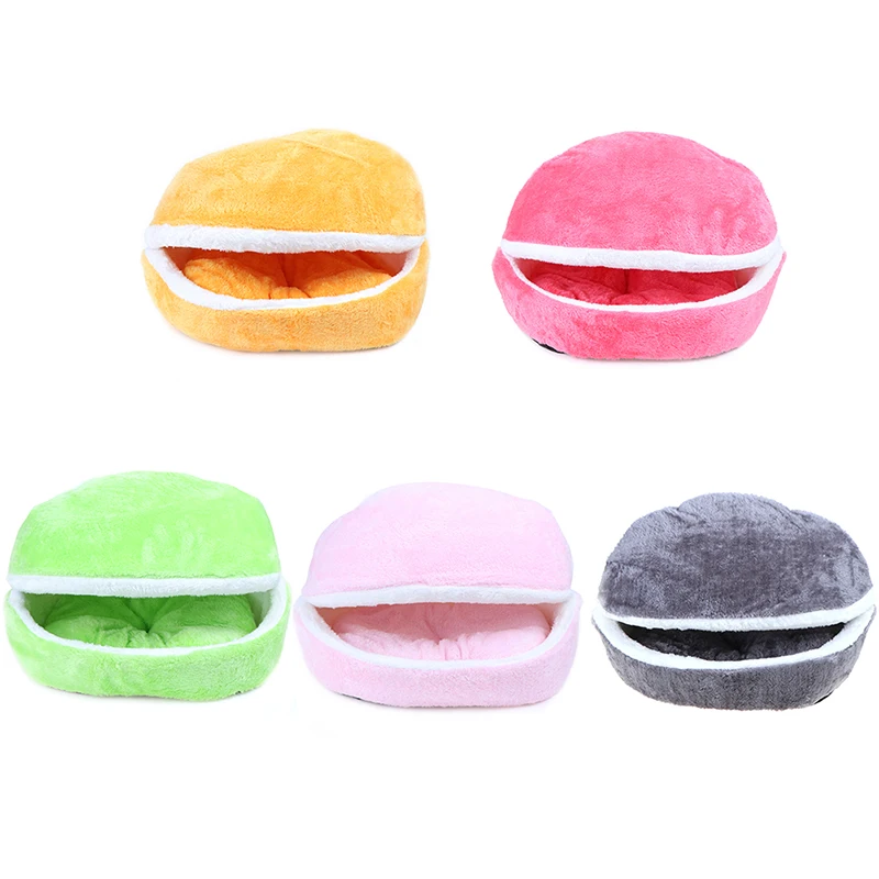 Теплая кровать для кошки домик собаки гамбургеров непродуваемый коврик питомца