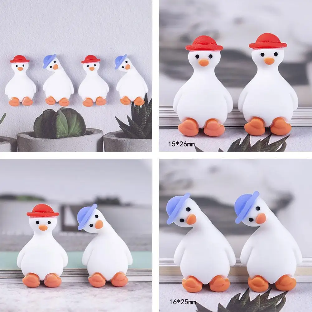 

1pcs Small Simulated Duck Resin Charm For Jewelry Making Cute Animal Pendant DIY Earings Keychain Phone Shells Accessories