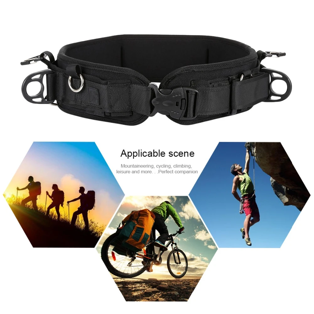 1pc for slrdslr camera waist bundle with hook waistband strap backpack belt photography belt multifunctional black waist belt free global shipping
