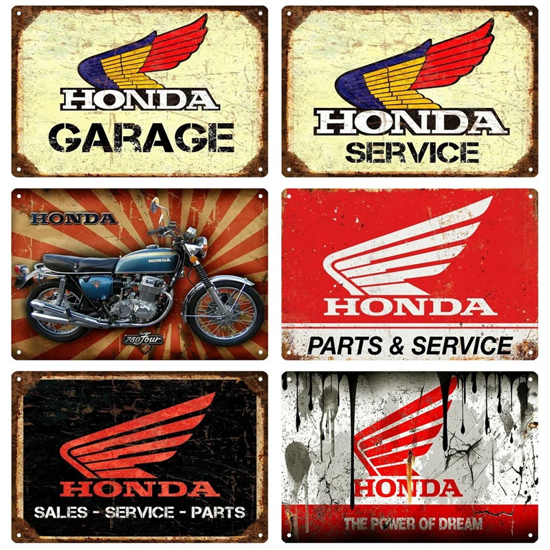 Винтажный настенный постер Honda винтажный Ретро Декор для дома и ресторана