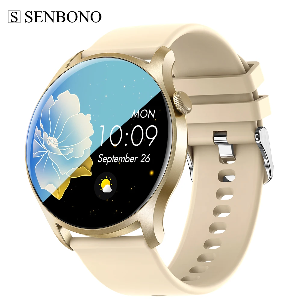 Смарт-часы SENBONO женские с сенсорным экраном водостойкие IP67 | Электроника