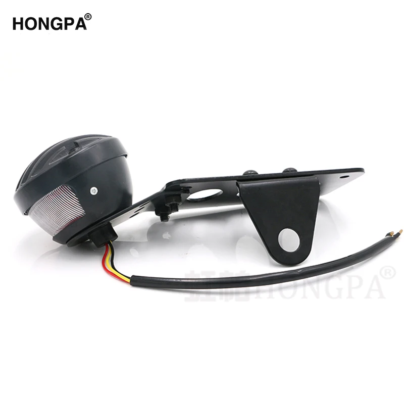 Черный мотоцикл боковое Крепление задний Светильник w/номерной знак кронштейн