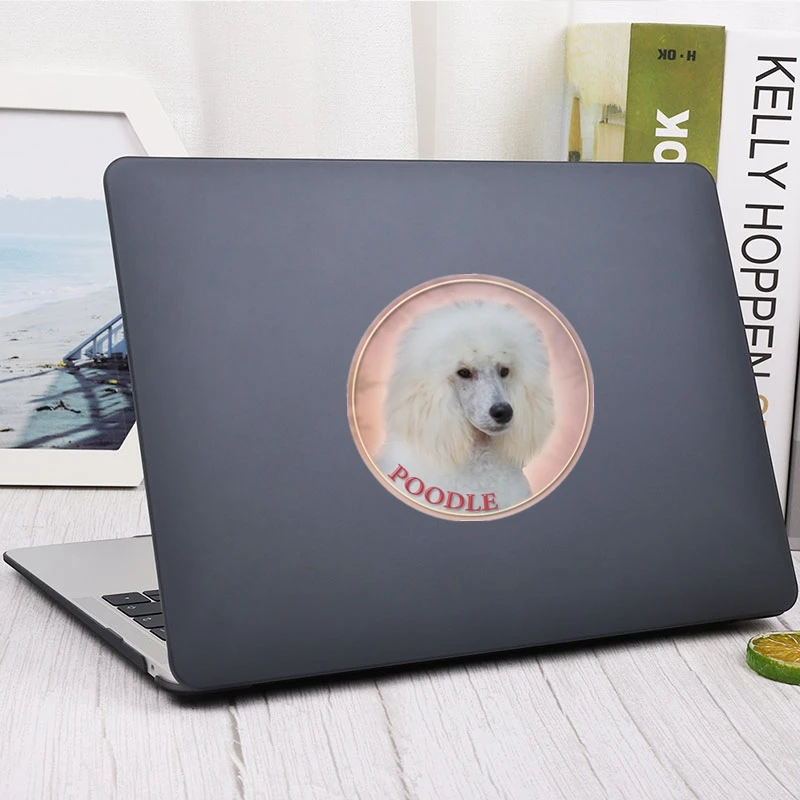 

S40339# Various Sizes PVC Decal Poodle Dog Car Sticker Waterproof For Bumper Rear Window Laptop Refrigerator Toilet